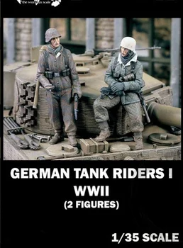 1/35 Смола Фигурка модел комплекти Танкове езда пехота на Втората световна война в разглобено и неокрашенном формата на