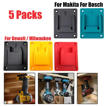 5 пакета Скоба За Съхранение на Инструменти За Makita/Bosch/Dewalt/Milwaukee 18 Литиево-йонна Батерия Инструмент Машина стойка За Бормашини Слотове Поставка