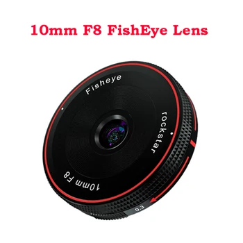 Astrhori RockStar 10 мм F8 Fish eye Обектив с Фокусно Разстояние Ултра широкоъгълен Микро за Sony E Fuji X M4/3 Canon Eos M Nikon Z Планина