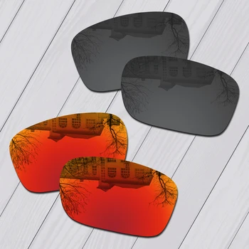 E. O. S 2 Чифта черни и Огнено-червени Поляризирани Сменяеми Лещи за слънчеви очила Oakley Holbrook