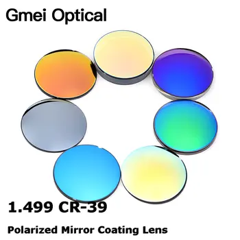 Gmei Оптичен 1.499 CR-39 Стандартен Пощенски код Смола Огледало, Цветно Покритие на Поляризирани Слънчеви Очила За Късогледство Рецепта Оптични Лещи
