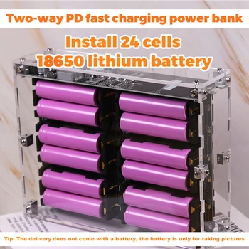 Lnstall 24 Клетка 18650 литиево-йонна Батерия 120000 ма Без Батерии Без Заваряване 100 W 120 W 120 W DIY Пънк Power Bank Калъф Безплатна Доставка
