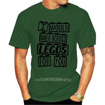 New Would Walk Across Лего Забавни Тениски Дамски Тениска Свободна Camiseta Mujer Тениска С Къс Ръкав Памучен Дамски Черна Тениска Fe