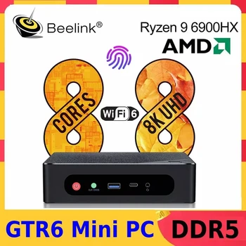 Ryzen 9 6900HX Мини PC Beelink GTR6 Windows 11 DDR5 32 GB SSD 500 GB 2,5 G RJ-45 Wifi6 3 * USB3.2 4 * 8K HD Порт на настолен Геймерский компютър