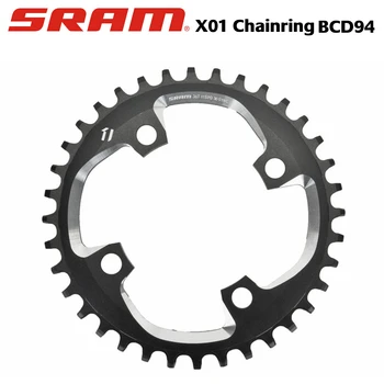 SRAM X01 X-Sync 4-заключи пръстен за верига 94 мм BCD, BCD94, 36T / 38T - Черен