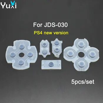 YuXi 1 комплект Мека Гума и Силикон с Проводяща Лента Бутони за Геймпада Sony PlayStation DualShock 4 PS4 Pro JDS-030