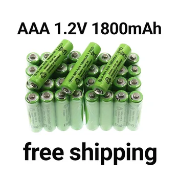 Безплатни закупуване + маркова новост ААА акумулаторна батерия NIMH 1.2 НА 100% AAA 1800 ма 1.2 акумулаторна батерия 2A
