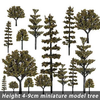 Височина 4-9 см Умален Модел на Дървото За Самостоятелно приготвяне HO N Пясък Маса Железопътни Строителни Материали За Сцена, Комплекти За Диорами 10 бр.