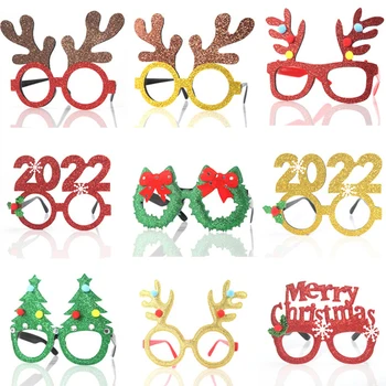 Коледна Украса 2022 Коледни Очила Рамка За Възрастни И Деца, Подарък От Дядо Коледа, Снежен Човек Точки Коледен Коледен Декор 2022 Нова Година