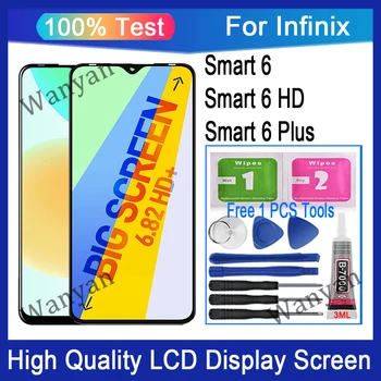 Оригиналът е За Infinix Smart 6x6511 Smart 6 HD LCD Сензорен Дисплей Дигитайзер За Infinix Smart Plus 6 X6823 Замяна
