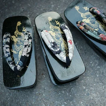 Японски Традиционните Сандали Гета Дървени Сабо Обувки, Чехли Мъжки Дървени Обувки, Китайски Стил Cosplay Гета Чехли И Сандали